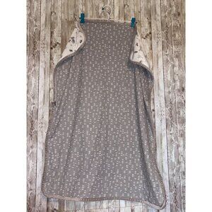 Modern Moments By Gerber Reversible Baby Blanket Gray White Safari 30" X 40"